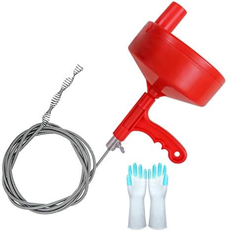 KINGLEV 35-Ft Drum Auger Drain Cleaner with Gloves