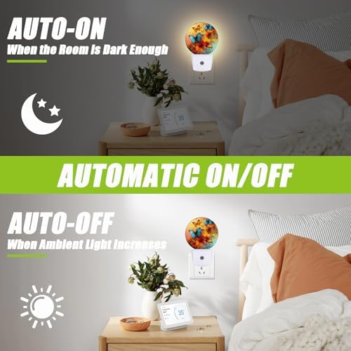 Cosharkly Colorful Butterfly Wall Night Light