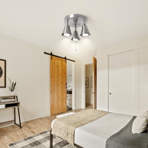 SEEBLEN 3-Light Track Ceiling Light with Pull Chain OnOff