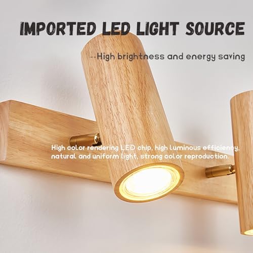 Dachsy Wood Track Lighting Adjustable Wall Sconce LED