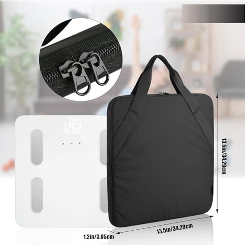 Digital Bathroom Scale Travel Case with Handle and Double Zipper