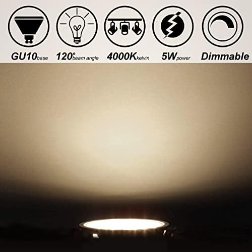 ALIDE Dimmable GU10 LED Flood Light Bulbs 120V 6Pack Wide Beam 120 Deg