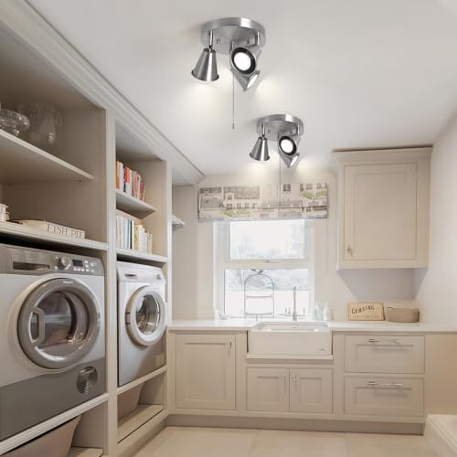 SEEBLEN 3-Light Track Ceiling Light with Pull Chain OnOff