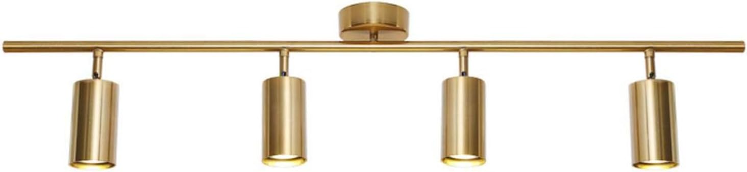 KCO 4-Light Gold LED Track Light Kit Brushed Brass
