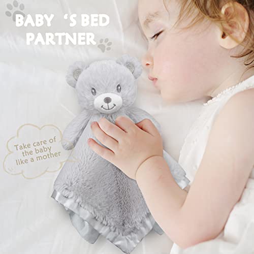 BEILIMU Bear Security Blanket 135 Inch Grey