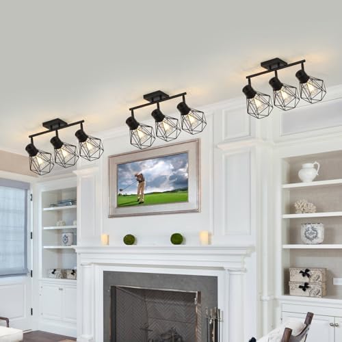 SEEBLEN 3 Light Track Ceiling Light Kit Black