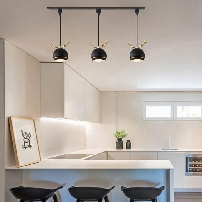 Dimmable Metal Handle Macaron Black Pendant Light