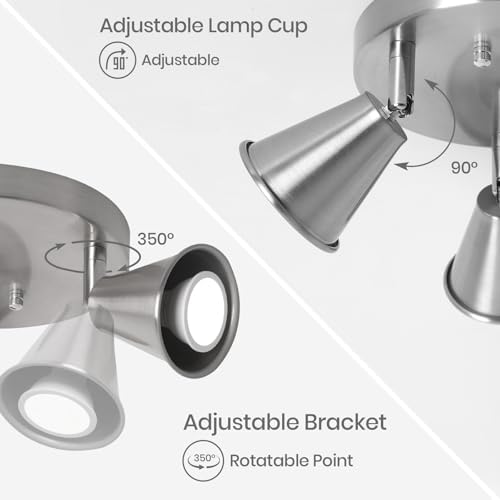 SEEBLEN 3-Light Track Ceiling Light with Pull Chain OnOff