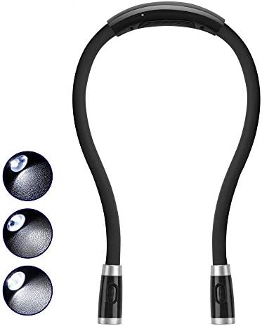 Betensh Rechargeable LED Book Light with Flexible Arm