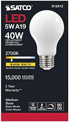 Satco S12412 5W Warm LED Downlight Bulb
