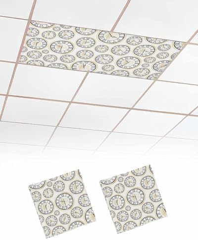 Gold Flower Clock Magnetic Light Covers 2PCS