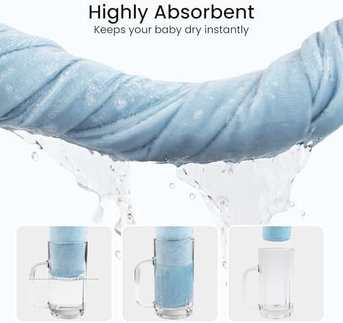 Viviland 2 Pack Hooded Baby Towels - Soft 100 Cotton 1