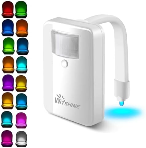 Witshine Toilet Night Light with 16 Color Sensor