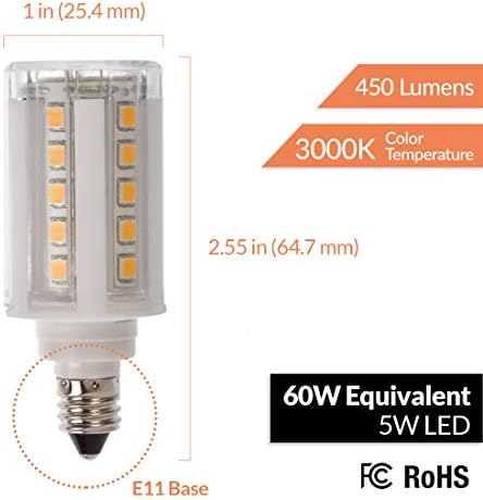 Newhouse Lighting 5W Equivalent LED Bulbs 4-Pack
