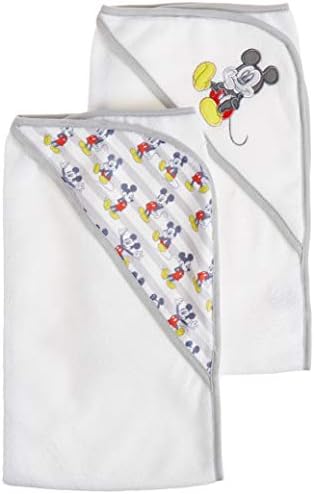 Cudlie Disney Mickey Mouse Baby Hooded Towels 2 Pack