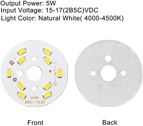 MECCANIXITY COB LED Light Chip 5W 120lm 44mm Energy Saving Bulb 5Pcs