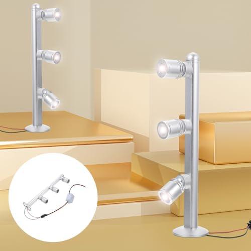 LED Display Lamp Track Spotlight with 3 Rotatable Heads