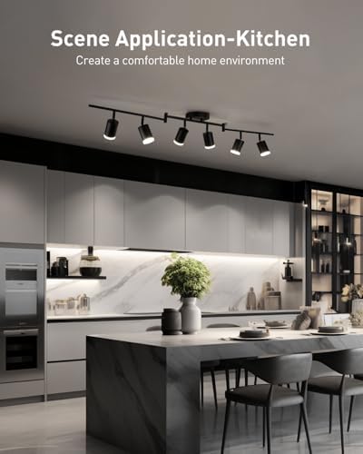 Bojim 6 Light Track Lighting Kit Modern LED Ceiling Light