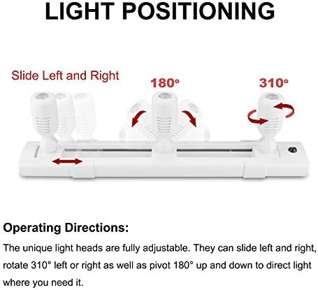 HONWELL Track Light with 3 Rotatable LED Heads