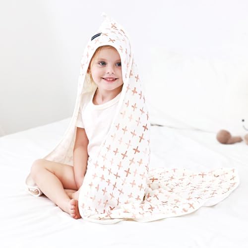 GRSSDER Baby Hooded Towel 2 Pack for Newborn