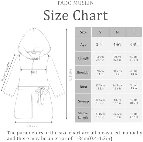 TADO MUSLIN Organic Cotton Toddler Bathrobe