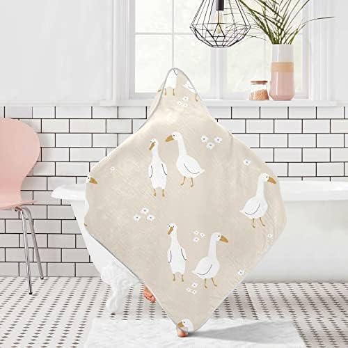Aslsiy Hooded Baby Towel 30x30in Cotton Soft for Newborn