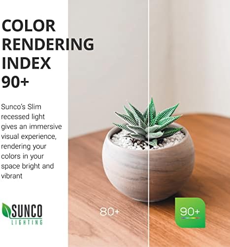 Sunco Lighting 6 Pack Recessed LED Gimbal 6 Inch 12W