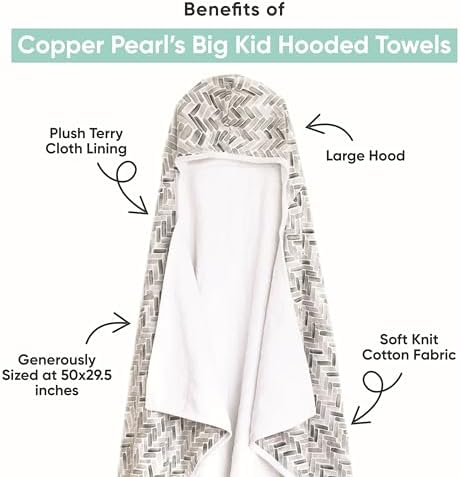 Copper Pearl Hooded Bath Towels for Kids and Babies