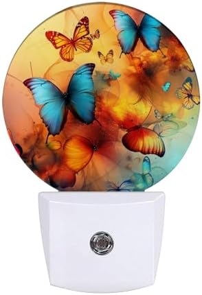 Cosharkly Colorful Butterfly Wall Night Light