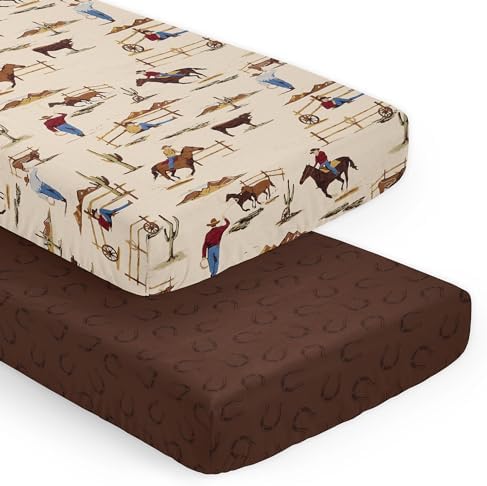 Sweet Jojo Designs Western Cowboy Crib Sheet Set 2 Pack