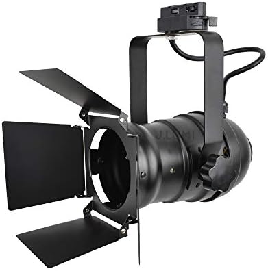 JLUMI TRK9000 Track Light Head with Flippers Black Frost Finish 1