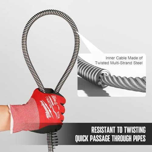 POPULO Auto Feed Drain Auger 50FT 12 Inch Electric