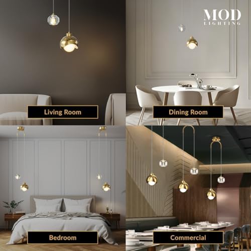 MOD LIGHTING Diana Modern Gold Pendant Light Fixtures 1
