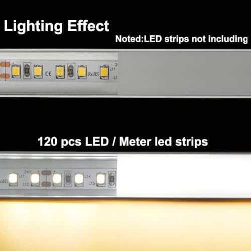 20-Pack 66ft U Shape LED Aluminum Channel System with Milky Cover 1