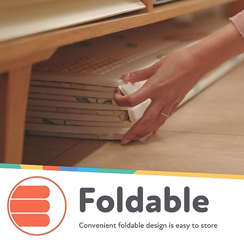 Nuby Reversible Play Mat - Soft Foam Foldable Lightweight