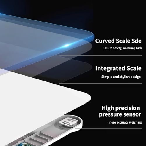 SugarLee Digital Bathroom Scale with Large LCD and 6mm Glass