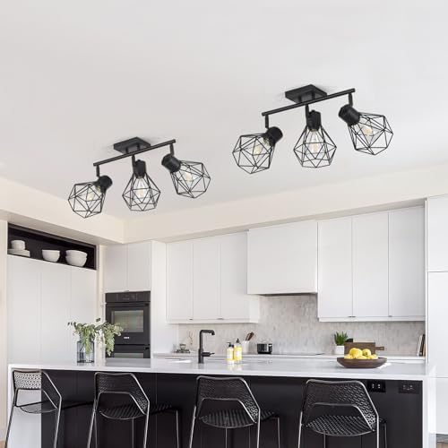 SEEBLEN 3 Light Track Ceiling Light Kit Black