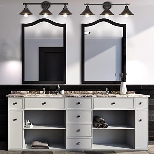Licperron 3-Light Black Wall Vanity Light Fixture