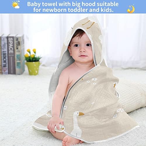 Aslsiy Hooded Baby Towel 30x30in Cotton Soft for Newborn