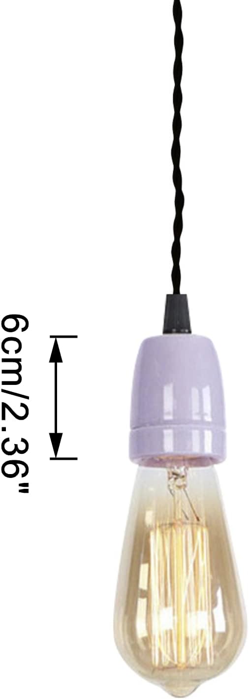 KAYYELAMP 3-Light H Track Pendant Light with Purple Ceramic Base