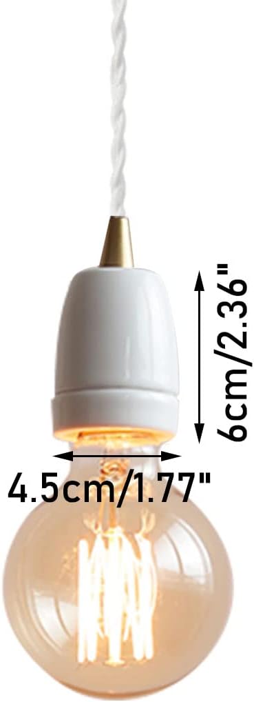 KAYYELAMP H Track Pendant Light White E26 No Bulb No Track