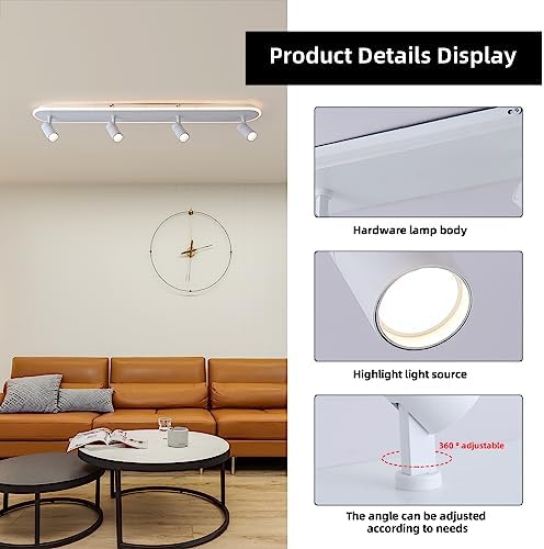 Jaycomey 433in Dimmable LED Ceiling Light with Remote Control White