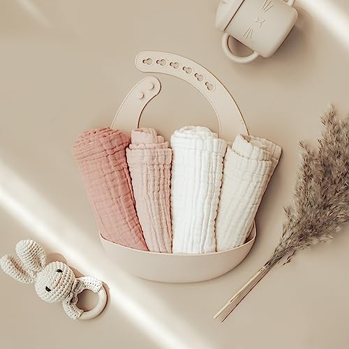 Konssy Baby Muslin Washcloths 7-Pack