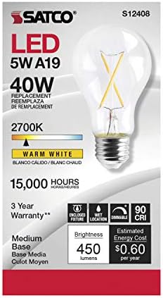 Satco 24-Pack Dimmable LED Filament Lamps A19