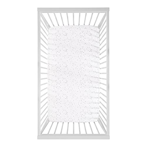 Levtex Baby Skylar Crib Fitted Sheet - Stars Grey White