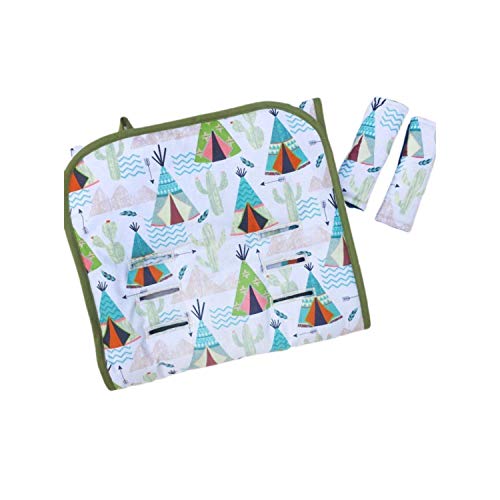 Universal Stroller Pram Liner with Cactus and Teepee Design