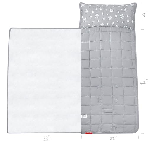 Moonsea Toddler Nap Mat with Pillow and Blanket