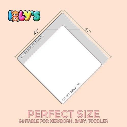 Iolys Hooded Baby Bath Towel 41x41 Large Grey