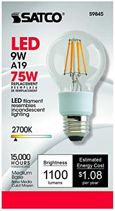 Satco S9845 Medium Light Bulb in Clear Finish 450 Inches