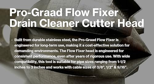 Pro-Graad 12 Flow Fixer Drain Cleaner Cutter Head 1